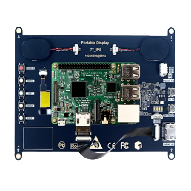 Factory wholesale 7 inch touch monitor 7 inch IPS Touchscreen Monitor 1024X600 HD Capacitive for Raspberry Pi 4