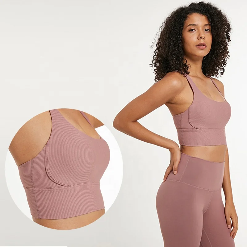 Fitness & Yoga 2021 New net yarn beauty back sports vest female shockproof running high strength fitness underwear yoga bra
