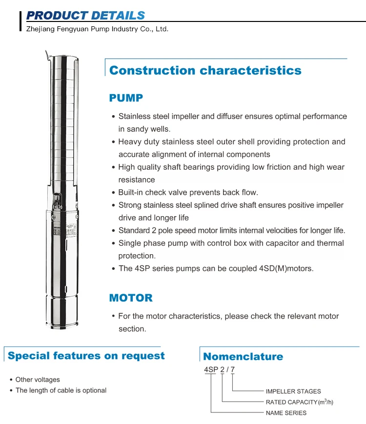 MEUDY 4SP(M) Best Quality Ce Certification best submersible pumps brands