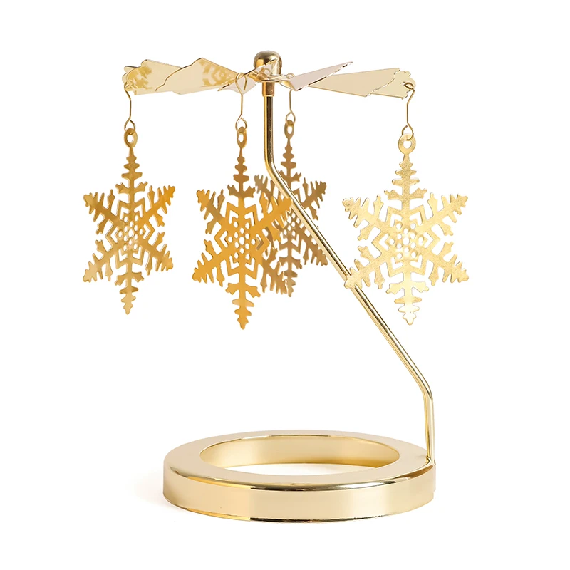 Home Decor Rotating Candle Holder Candle Carousel Spinner Enhance Candle Burning Efficiency