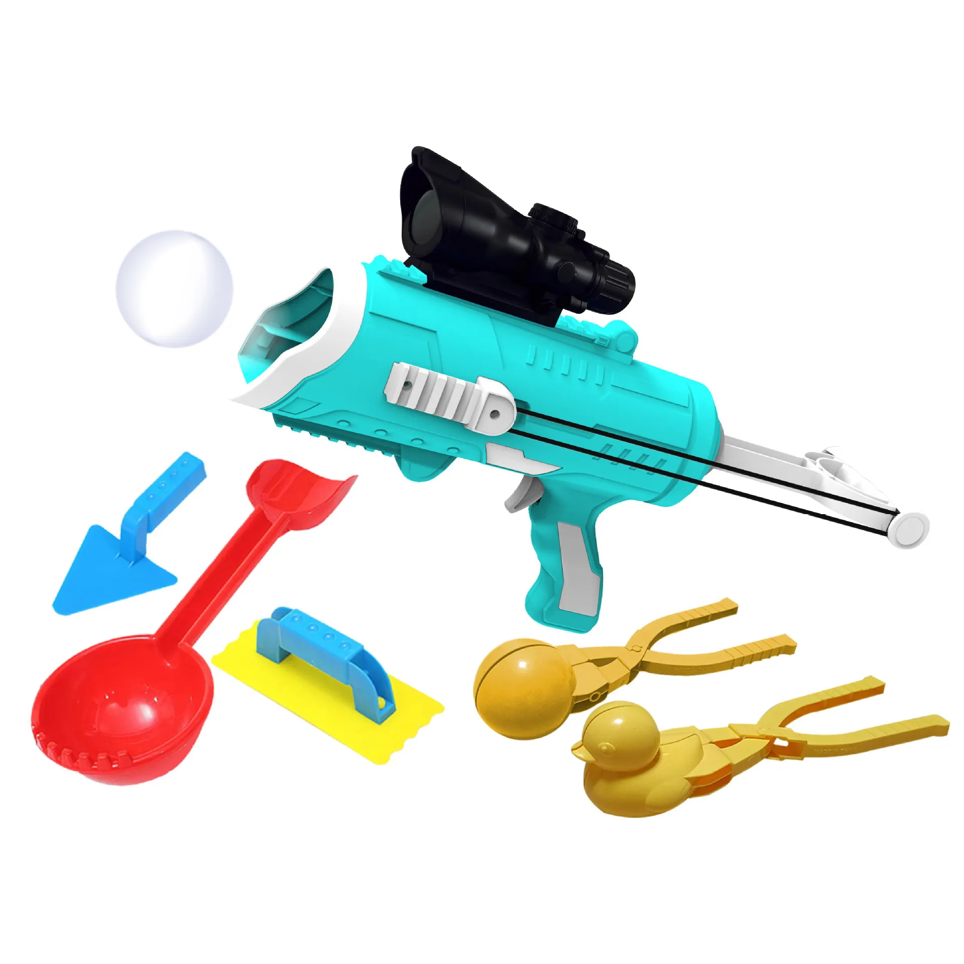 Snow ice shooter winter shooting game children kids outdoor playing maker plastic set kit snowball gun toy