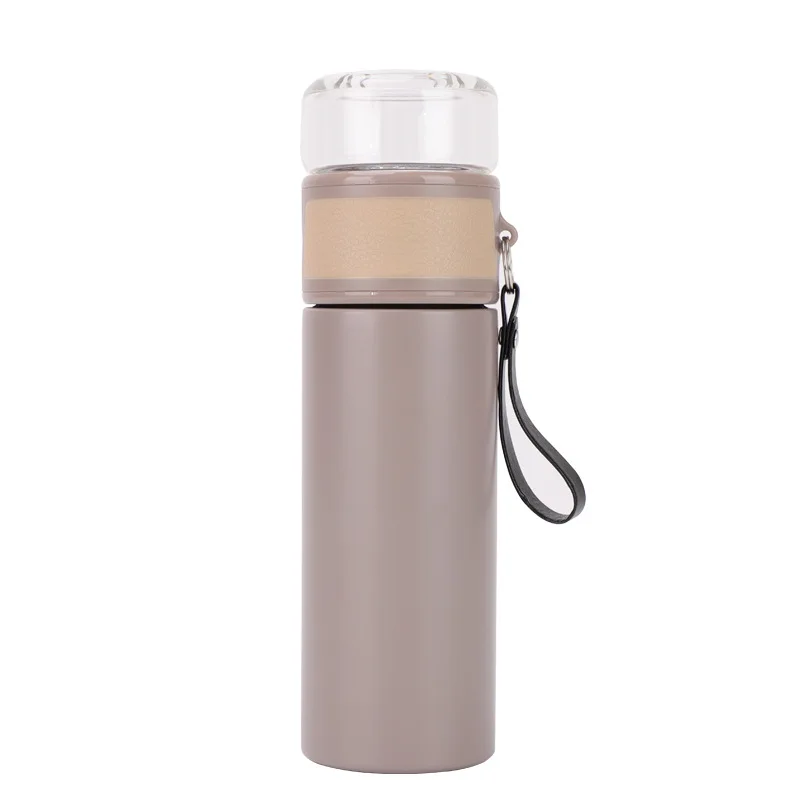 2021 Customized Stainless Steel Thermos Reusable Drinking Insulated Water Bottle With Glass Separator