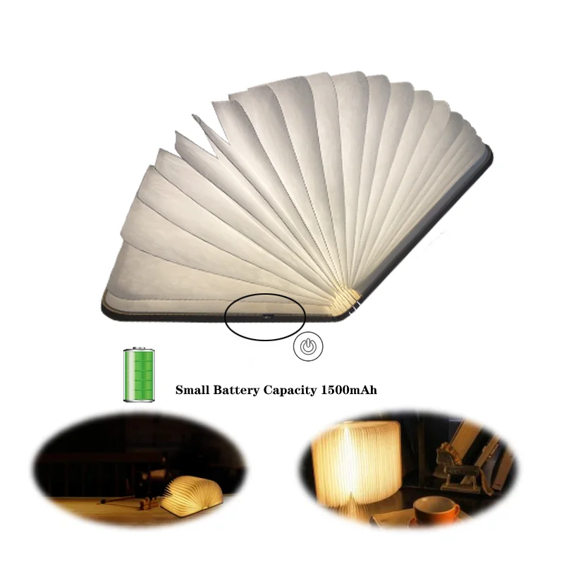 Online Selling Wooden Cover Rechargeable Flexible Book Reading Lights Book Lamp