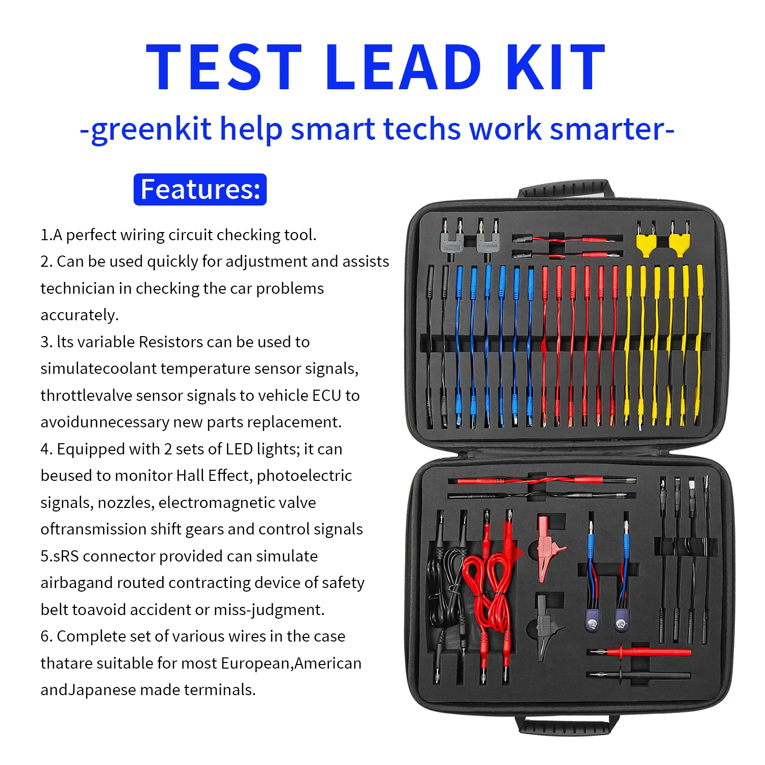 Factory Wholesale MMT211080 Automotive Tool Leads Terminal Test Kit 90PCS Terminal Harness