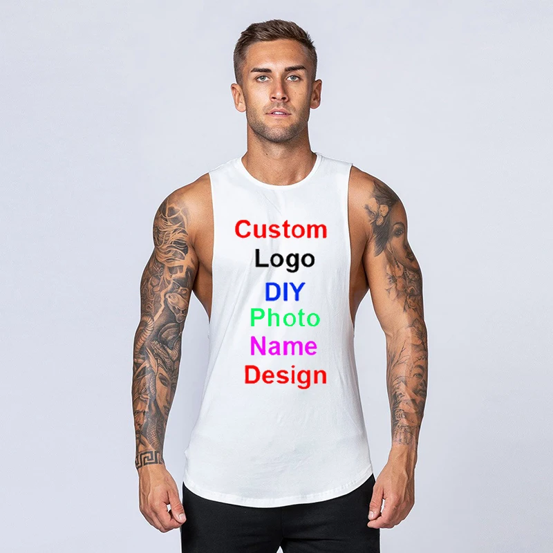 Custom sleeveless vest suitable for sports and leisure comfortable breathable Mens Gym workout activewear Slim-fit tank top