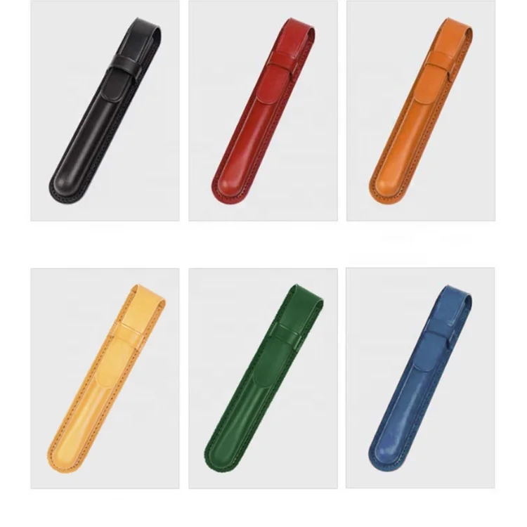 2024 New arrival zipper pen bag pencil case pouch fashion leather large pencil case with stationery   pen case organizers