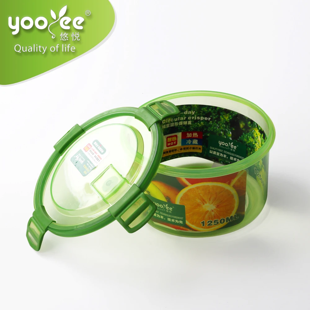 Airtight Microwavable Safe Small Round Plastic Food Storage Containers with Lids Wholesale