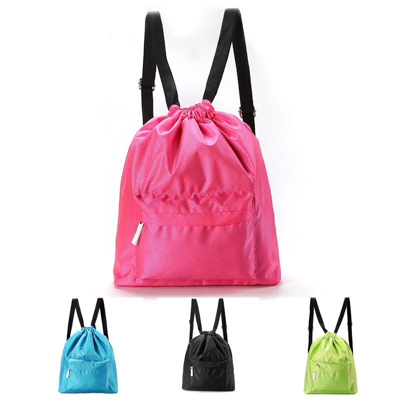 
Waterproof Swim PE Bag Gym Drawstring Backpack Swimming Bag Dry/wet Separation Backpack Unisex Fashion Oxford Nylon Zipper 