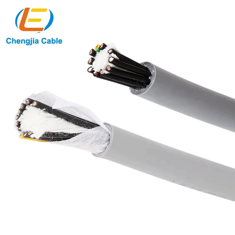 YY100 TRVV Ultra high flexible 10 million control drag chain cables without shielding 5*0.5mm servo multiconductor power cable