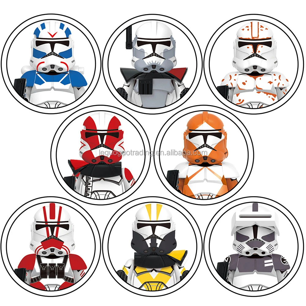 X0351 Captain Grey Bomb Squad Trooper 13th Commander Clone Trooper Kamino Space Wars Mini Plastic Building Blocks Kids Gift Toys