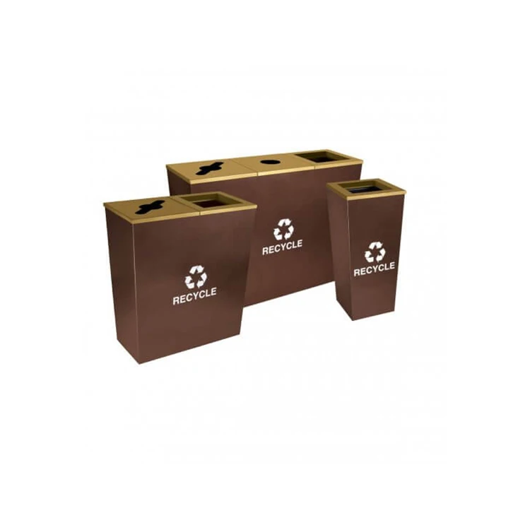 Stainless steel hotel office recycle garbage bin trash can