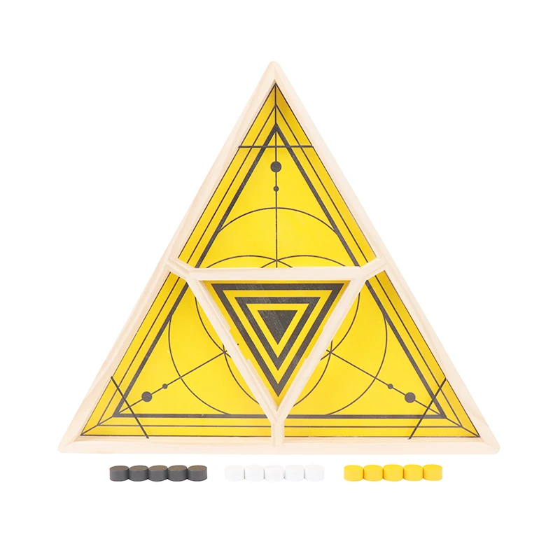 Wooden 3 player Sling Puck Game Factory party board game for kids Fast Table Desktop Battle Game