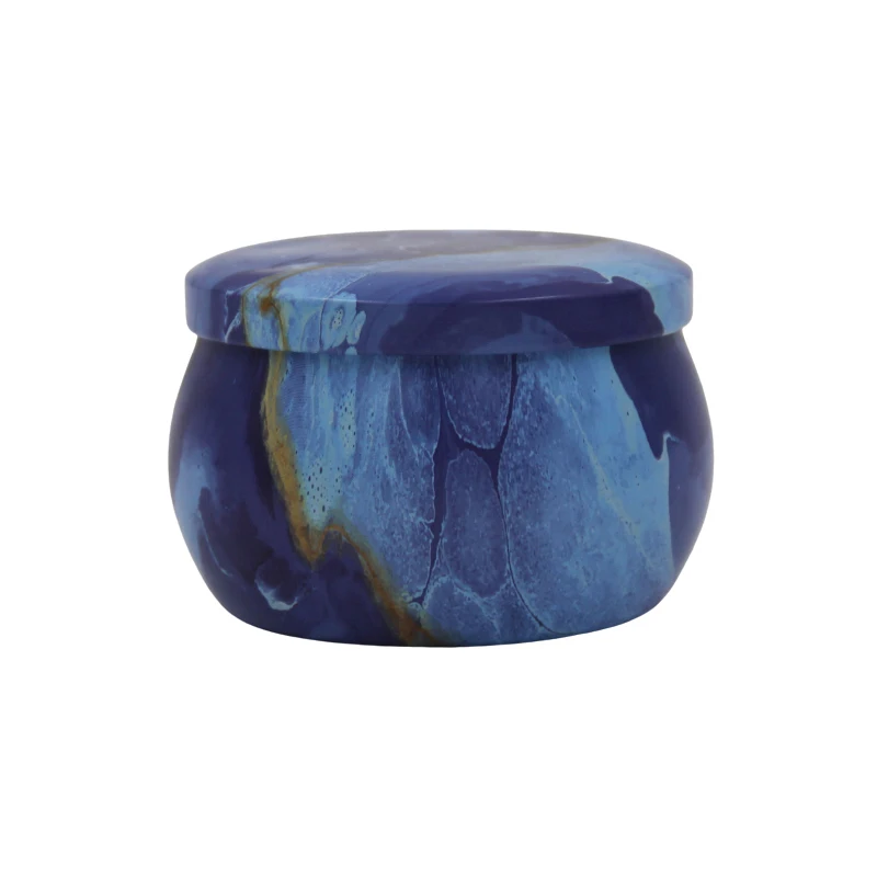 Customized Round Decorative Candle Packaging Tins Empty Candle Tins Containers