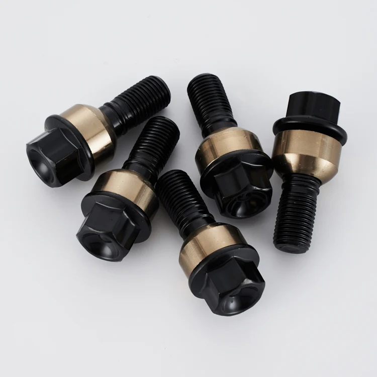 Wholesale custom trendy steel black wheel bolts cars balanced tires fasteners bolts
