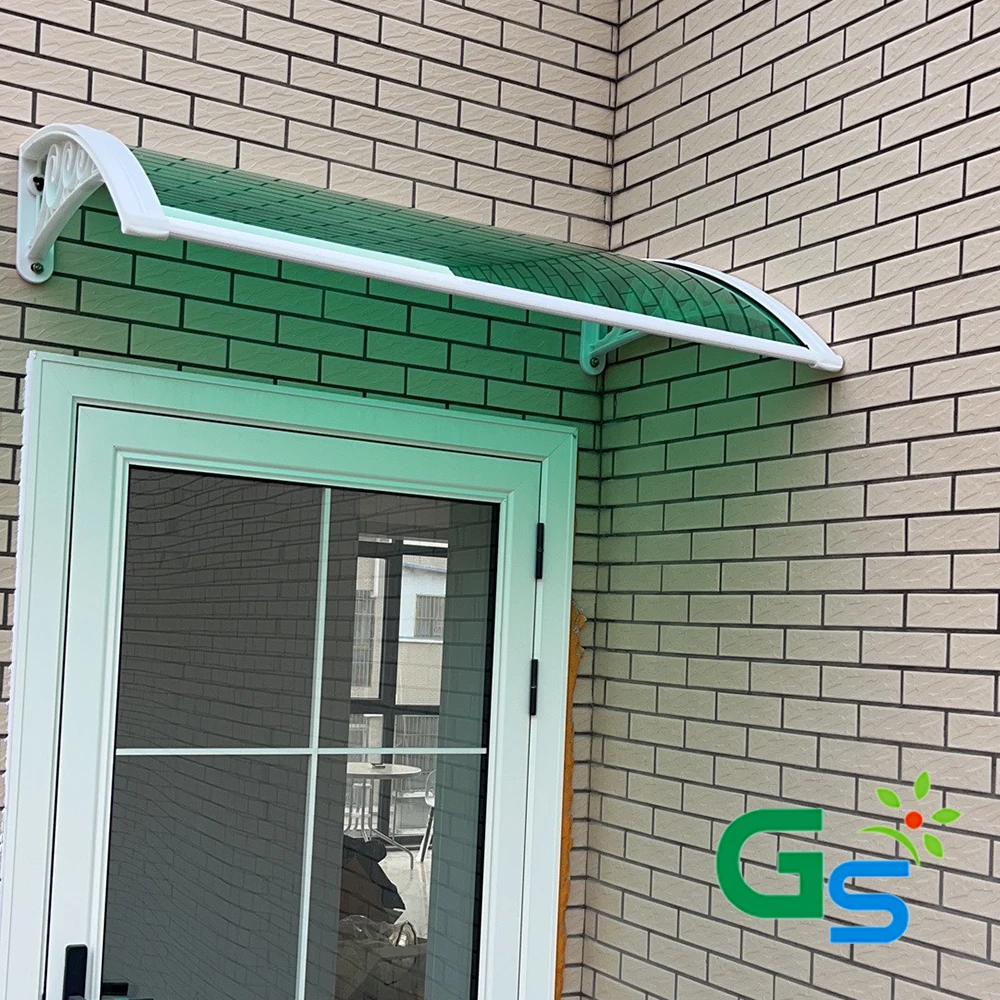 OEM customized 60*80cm waterproof outdoor door window polycarbonate roof material canopy awning