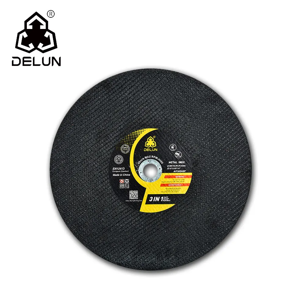 DELUN  Factory Direct Sale 14inch 355mm Aluminum Cut-off Wheel for Metal Inox Cost Effective for Angle Grinder Cutting Machine