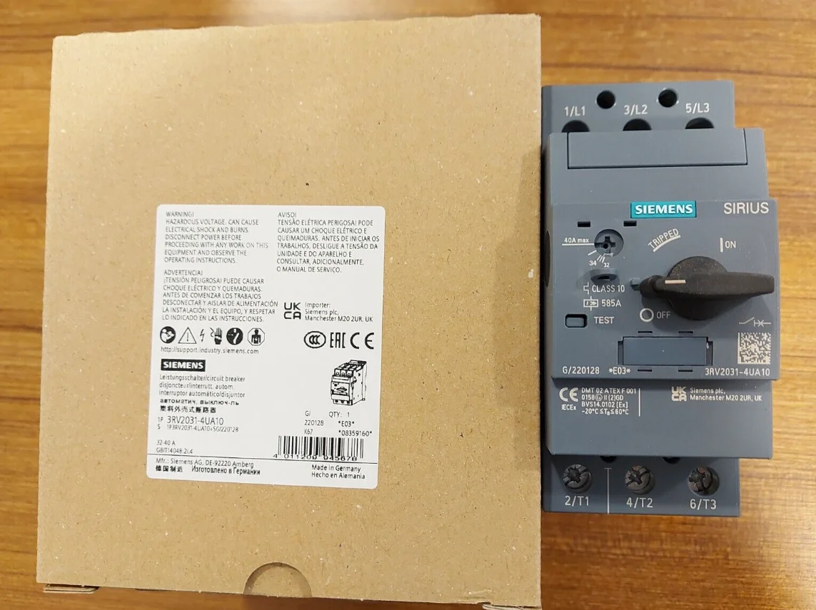 Siemens  3RV2031-4UA10 Circuit Breaker For Motor Protection 3RV1031-4FA10 Stock