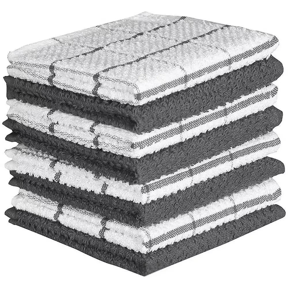 Factory Price Highly Absorbent 100% Organic Cotton Dish Towels Decorative Quick Dry Kitchen Tea Towels