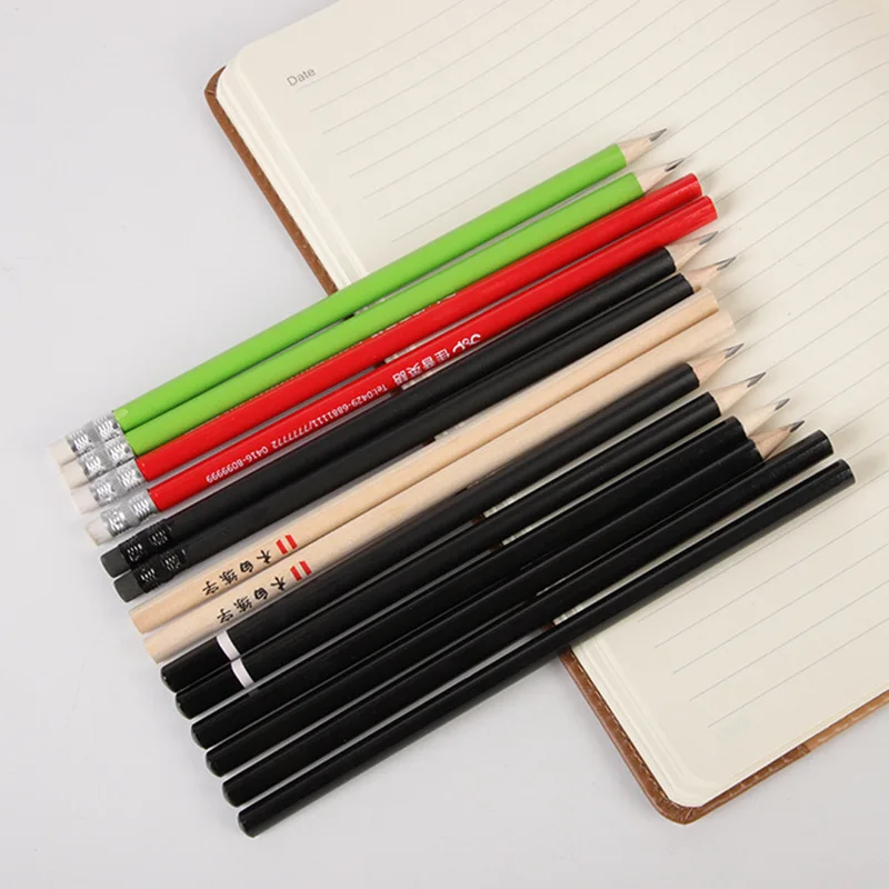 Factory customized pencils Dip-top wooden pencils for Hotel meeting advertisement pencils stationery can be printed logo