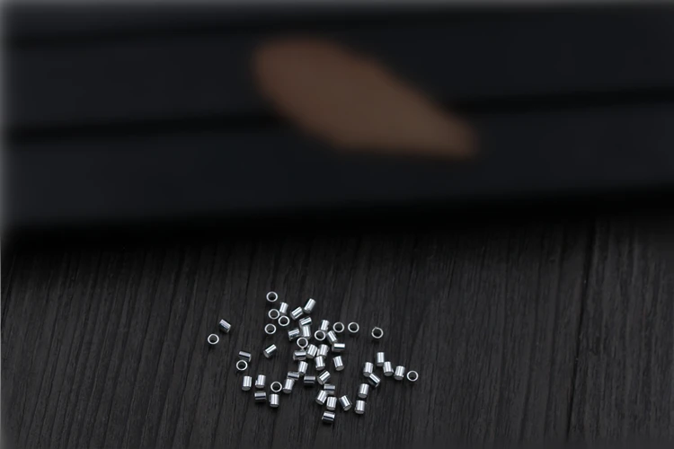  925 стерлингового серебра ювелирные изделия компоненты прямой гладкий Crimps серебро позиционирования трубки бусины для изготовления ювелирных изделий