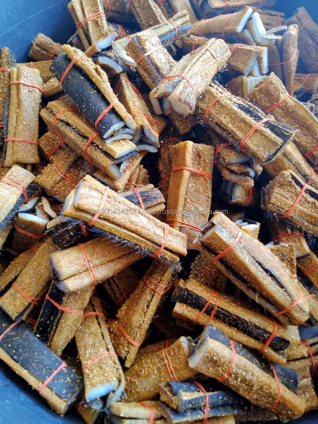 Delicious dried leather thai food dry skin Salted buffalo skin, a special dish of Northeastern Thais, thai food