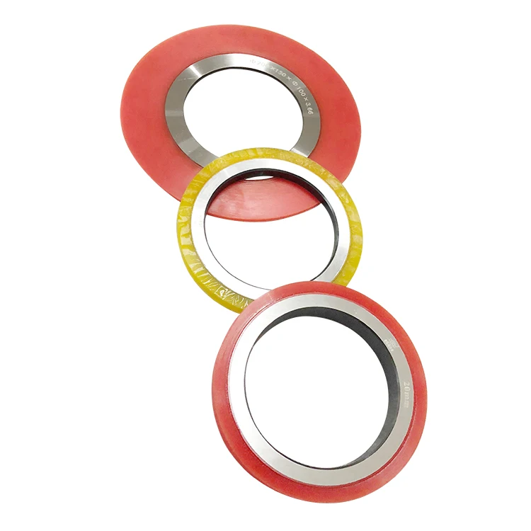 
High hardness rubber bonded stripper rings for slitting knife 