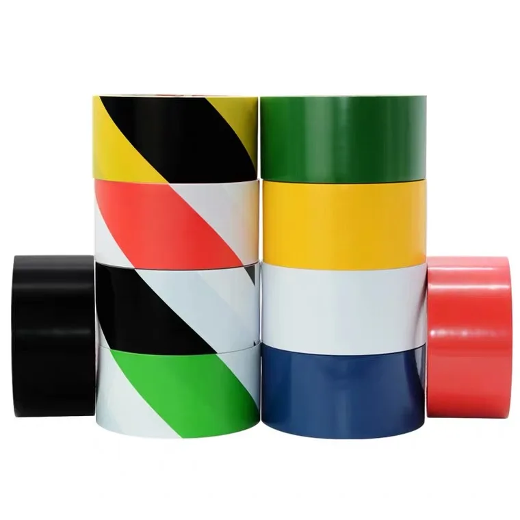 Hot sale waterproof safety PVC warning floor stripe adhesive marking tape