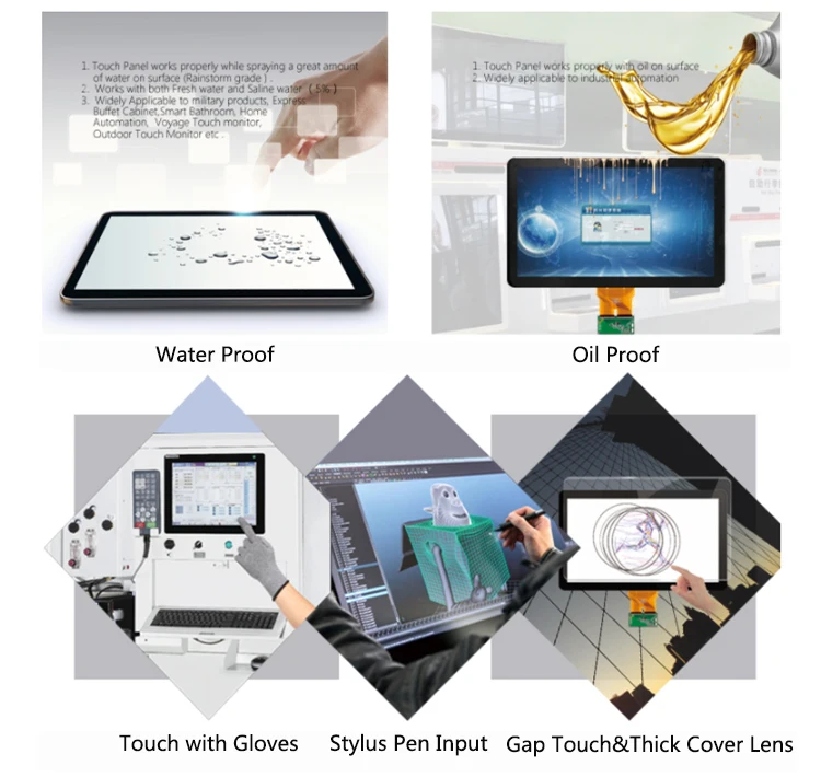 Education Pos 12.1 inch Capacitive touch panel ILITEK Multi-touch G+G USB Monitor