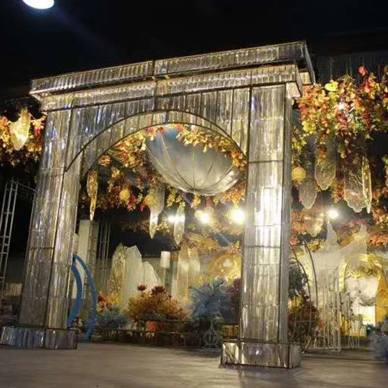 New wedding props crystal film arch arch wedding hall stage background