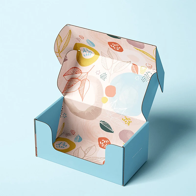 Custom Print Ecommerce Corrugated Paper Boxes Recycled Cardboard Zipper Tear Strip Mailer Packaging Shipping Box Custom Logo