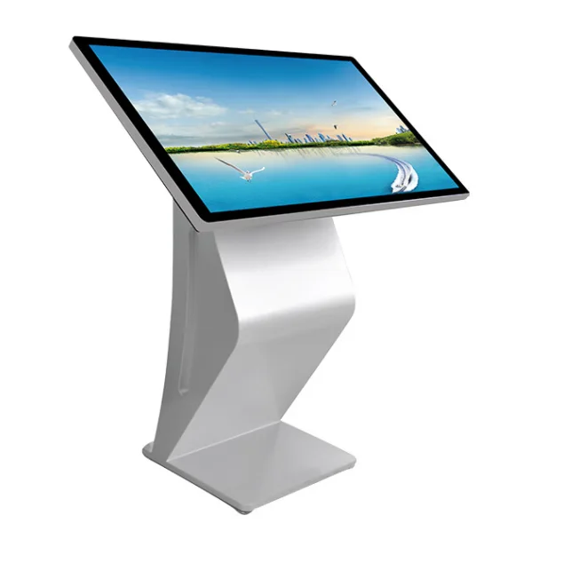 32 43 55 Inch Floor Standing Interactive Lcd Panel Digital Information Display All In One Pc Touch Screen Kiosk