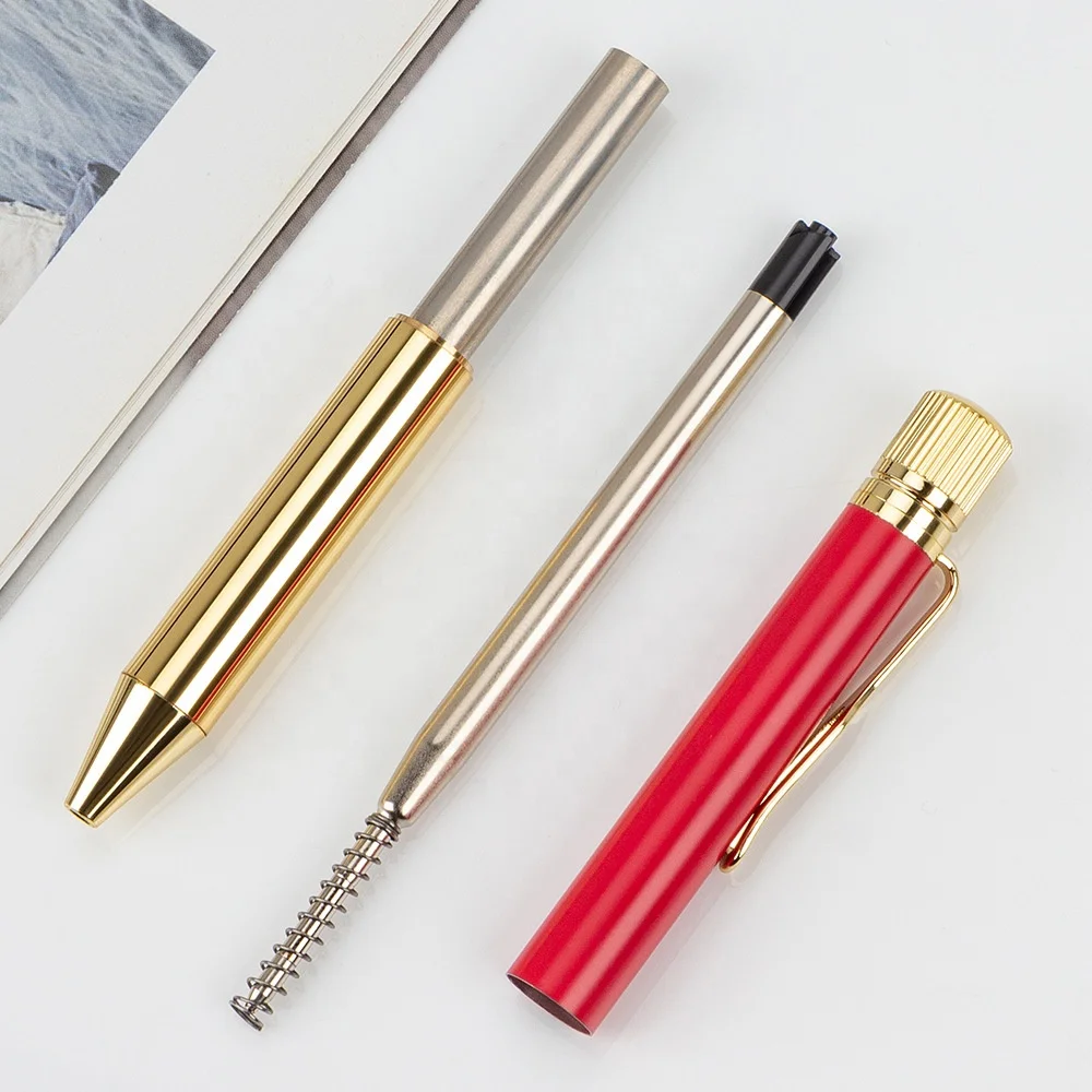 2022 New luxury metal pen high grade Saudi Arabia hot sale business hollow clip gift pen for watch and perfume gift set