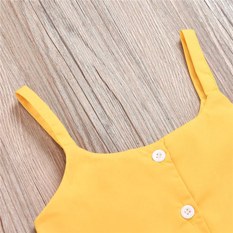 Модные летние наряды для маленьких девочек, комплект из двух предметов с принтом подсолнуха, эксклюзивные комплекты детской одежды для девочек