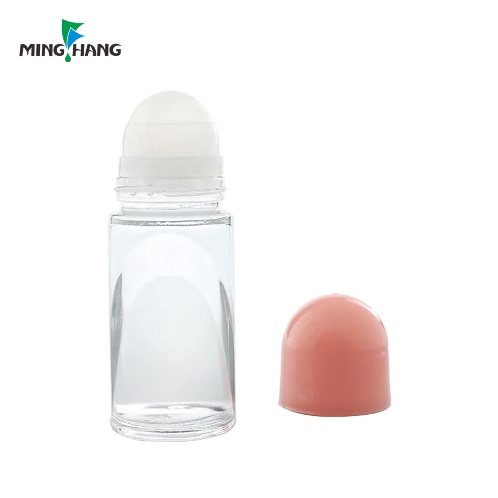 Empty 25ML 50ML Essential oil perfume Roller Bottle Roll On Deodorant Glass Bottle With Plastic Roller Ball