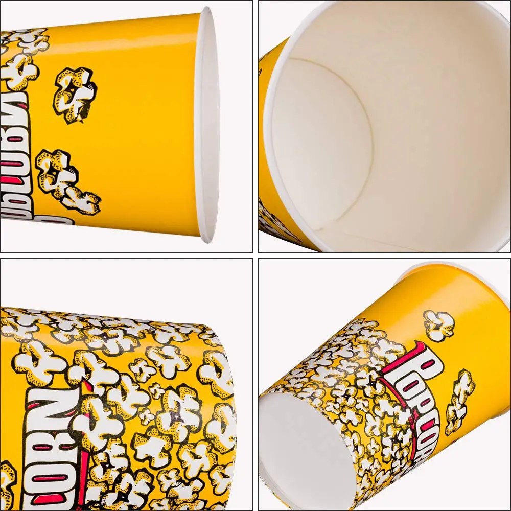 Hot Sale Custom Print 32OZ 64OZ Popcorn Bucket Fried Chicken Box Takeaway Fast Food Buckets