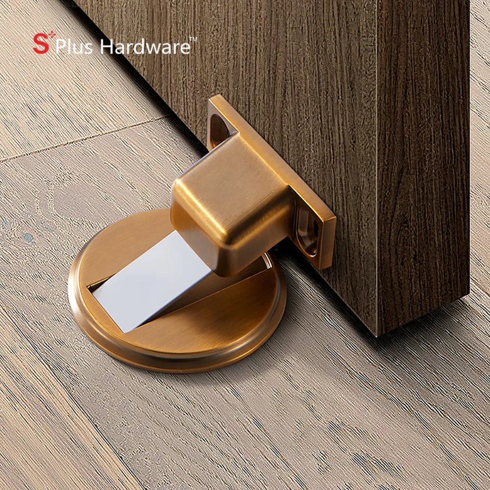 Door Accessories  Mount Doorstops Zinc Alloy Black Door Stop Magnetic Door Stop
