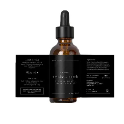 custom printed 10ml dropper bottle sticker labels for essential oil bottles