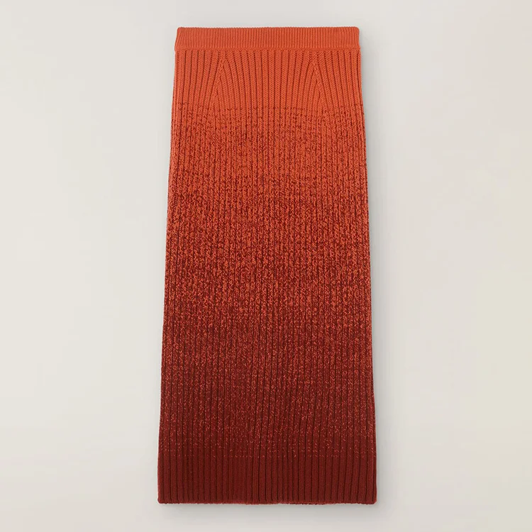 2022 Custom Autumn Spring Knit Ladies Skirt Wool Cashmere Sweater Rib Skirt For Women