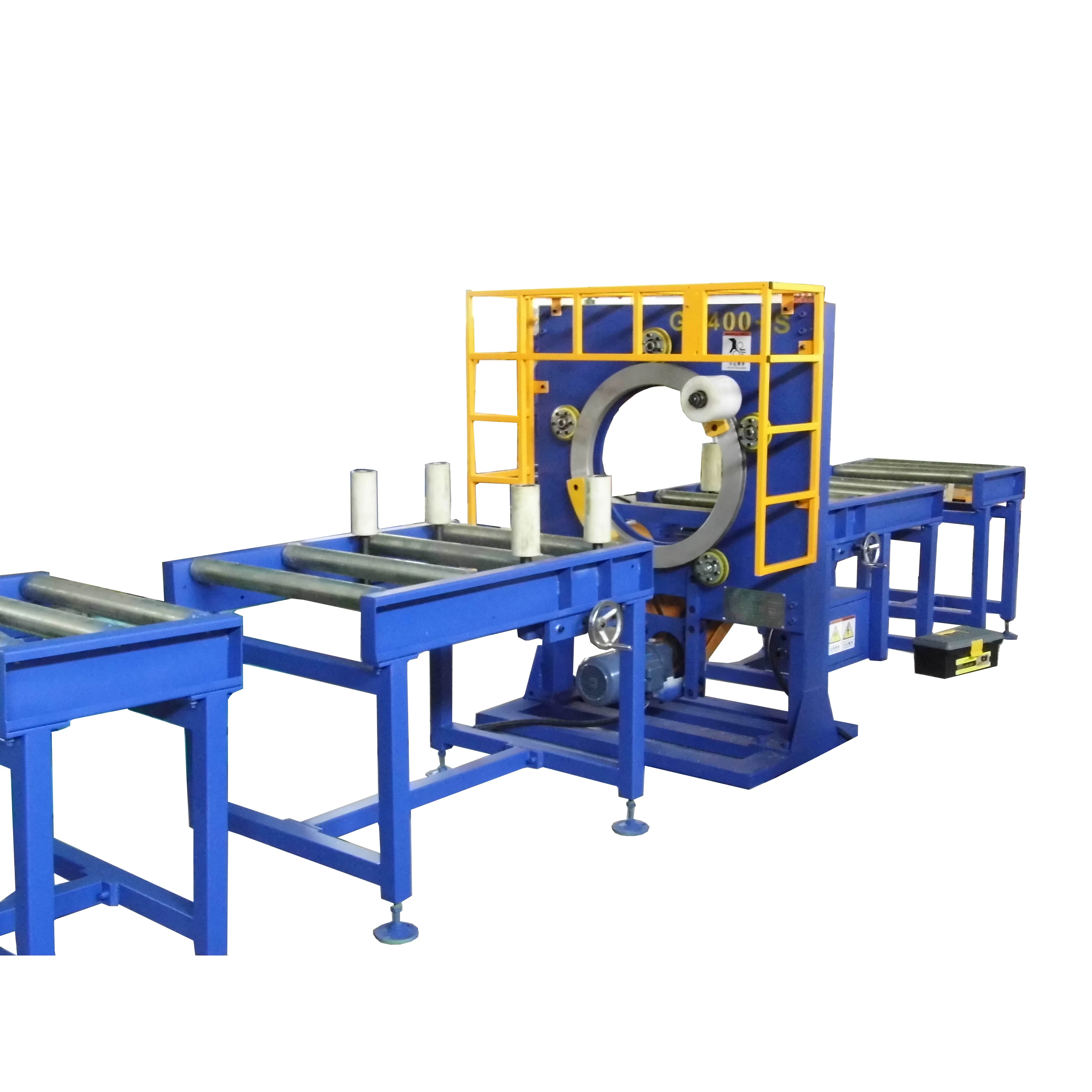 Horizontal Stretch Wrapping Machine For Long Pipe CE Certified Manual/Automatic Pipe Packaging Wrapper for Long Material CZ400