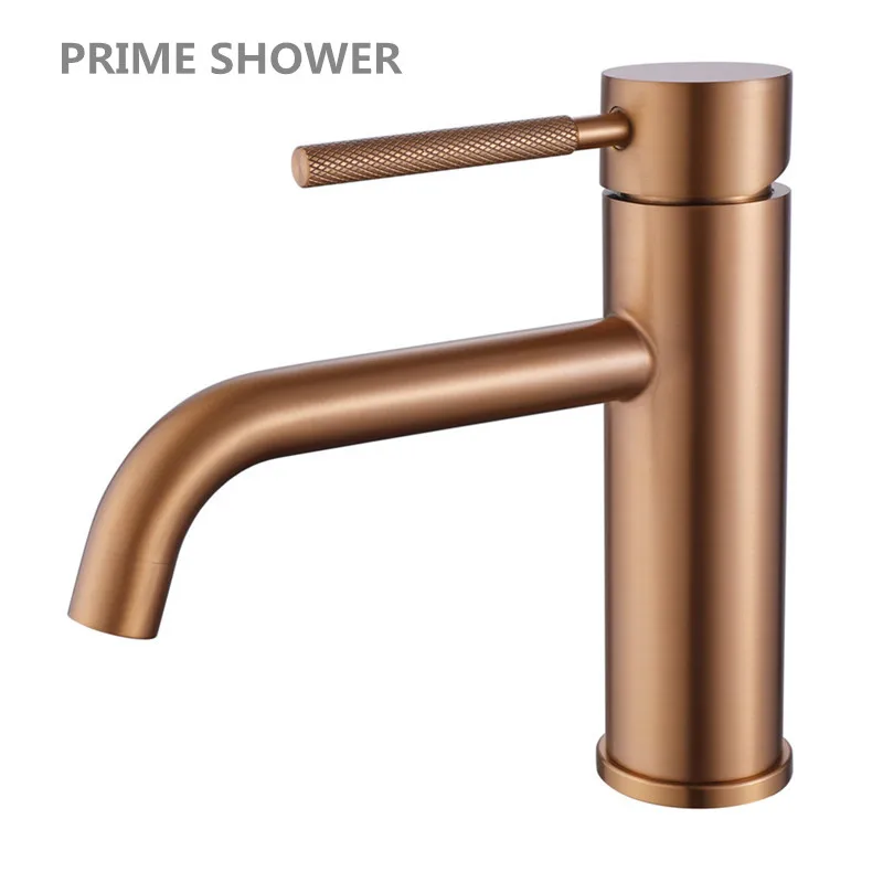 Single handle taps one hole waterfall mixer 304 stainless steel sink tap bathroom face wash black brushed gold basin faucet