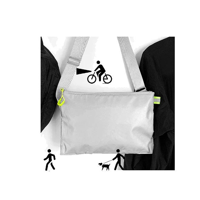 Private Label Manufacturers Fashion Wholesale Waterproof Reflective Men Crossbody Sling Bag