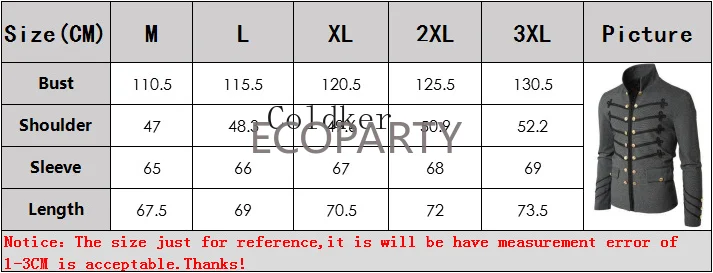 3XL Adult Man Purim Victorian Gothic Style Jacket Zipper Christian Medieval Knight Solid Middle Ages Male Carnival Clothing ecop