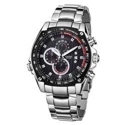 Rotating Inner Ring Luxury Men Chronograph Watch Original Brand Stainless Steel Tachymeter Watches