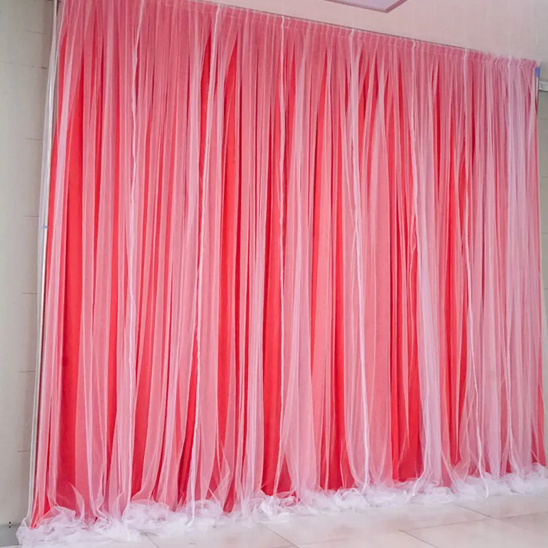 Most wanted products Customization Multipurpose wedding and birthday party stage background decoration gauze curtain