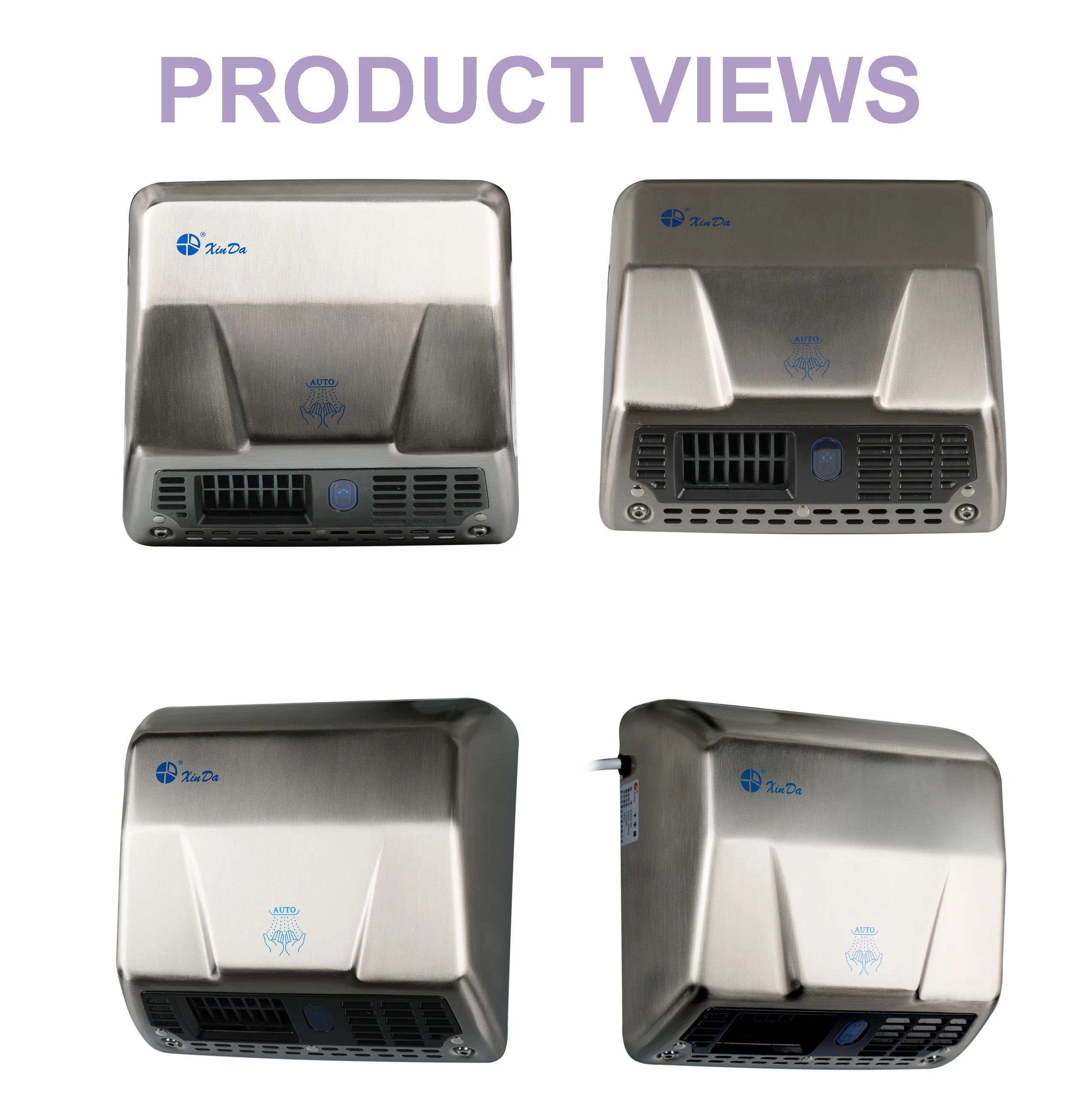 The XinDa GSQ130 Silver Muti color single jet hand dryer automatic induction battery operated hand dryer Hand Dryer