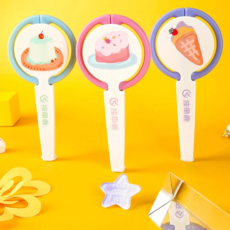 Cake Pattern Office Craft Scissor   Child Safety Cutting Scissors Office Stationery Combo