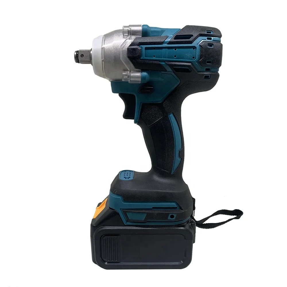 OEM Blue 36V Brushless High Speed 330NM Two Battery Electric Ratchet Socket Impact Wrench For Sale