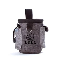 Custom logo luxury durable personalised waterproof waxed canvas pet walking snack dog treat bag training pouch with waist belt