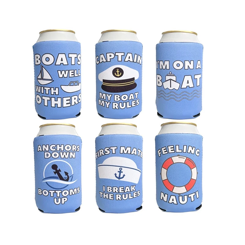 Logo Printed Can Cooler Neoprene Neoprene Tube 375ML Beer Can Cooler Neoprene Stubby Holder
