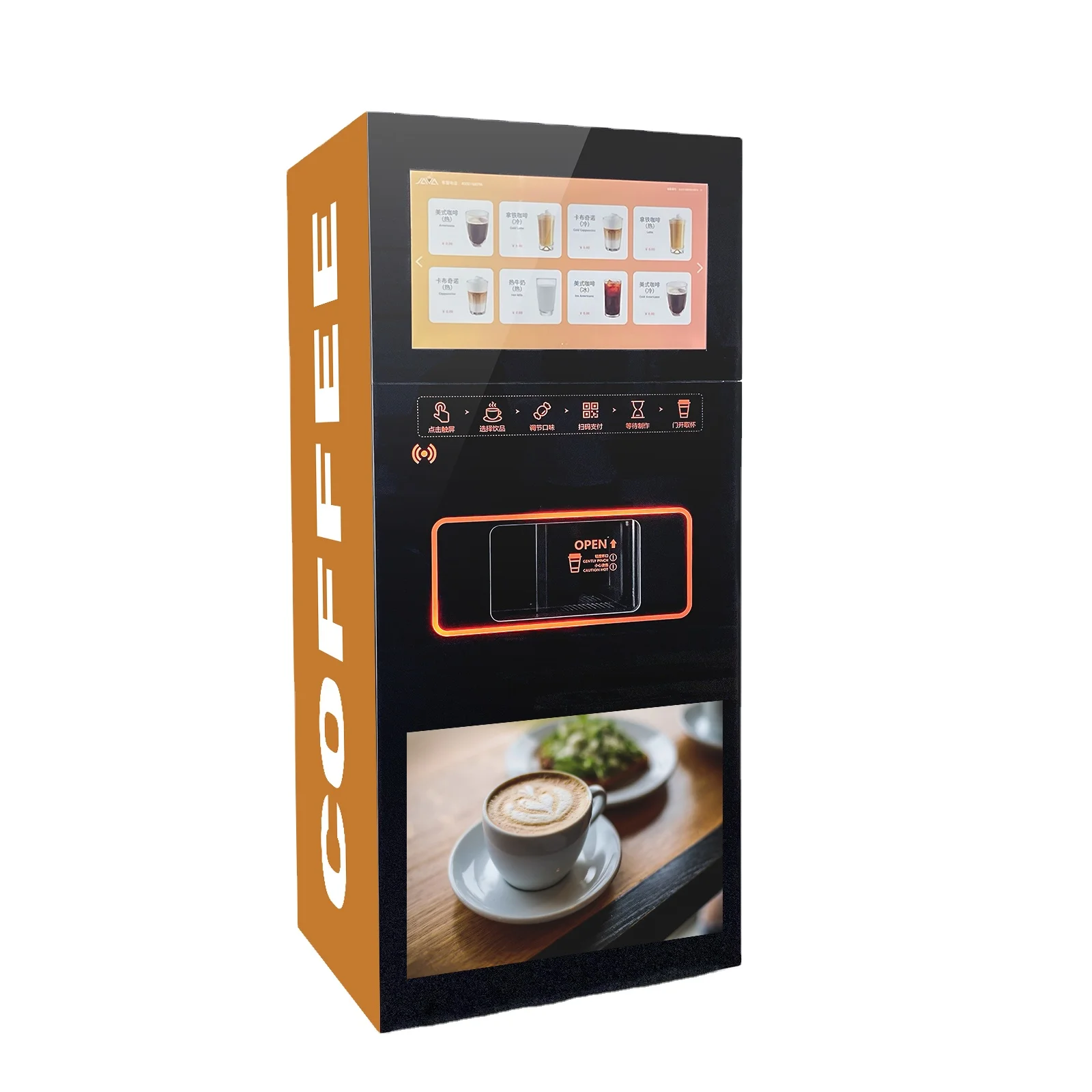 CN Commercial Coffee Vending Machine Desktop Fresh Coffee Maker Fully Automatic Coffee Vending Machine